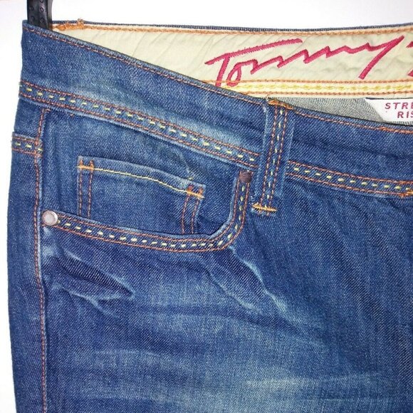 Tommy Hilfiger Jeans bootcut Embroidered "T" flap pocket contrast stitch stretch - Picture 7 of 14
